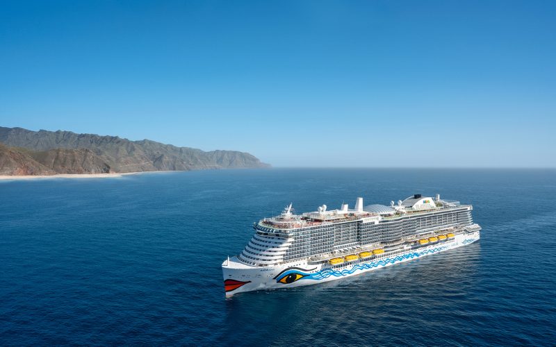 AIDAnova Norwegen ab Kiel Schiffsansicht